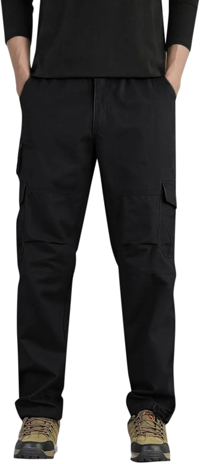 2023 Men Outdoor Cargo Pants Plus Size Lightweight Tactical Trousers Stylish Hiking Jogger Classic Fit Pants Multi Pockets