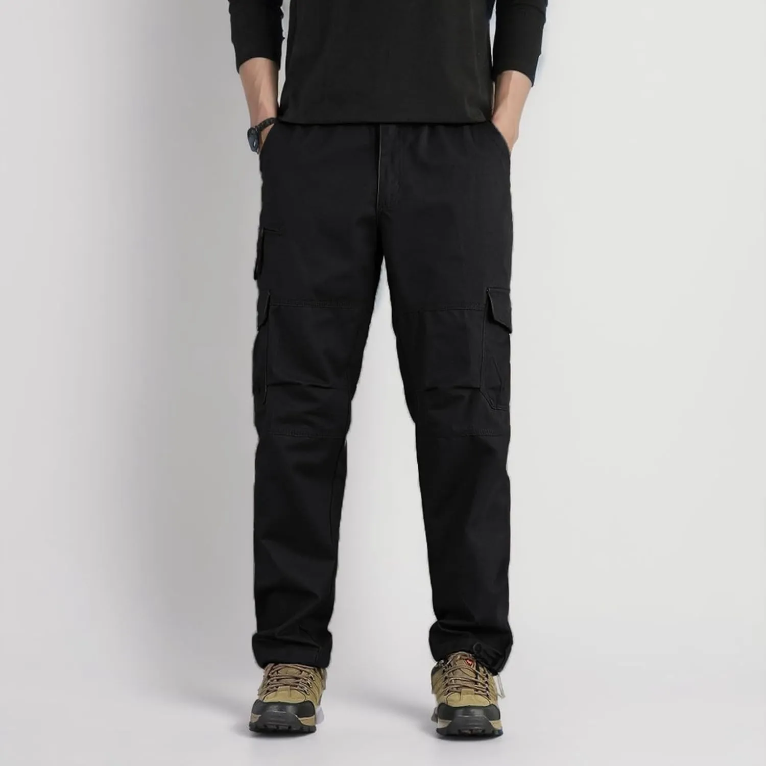 2023 Men Outdoor Cargo Pants Plus Size Lightweight Tactical Trousers Stylish Hiking Jogger Classic Fit Pants Multi Pockets