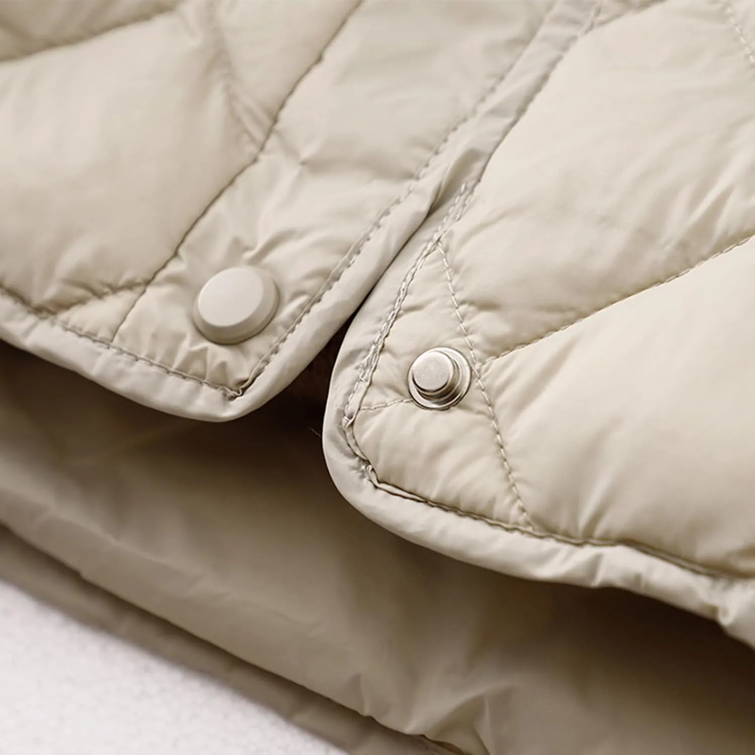 2024 Puffer Jackets For Women Comfy Teen Girls Long Sleeve Quilted Jackets Lightweight Snap Button Padded Down Coats