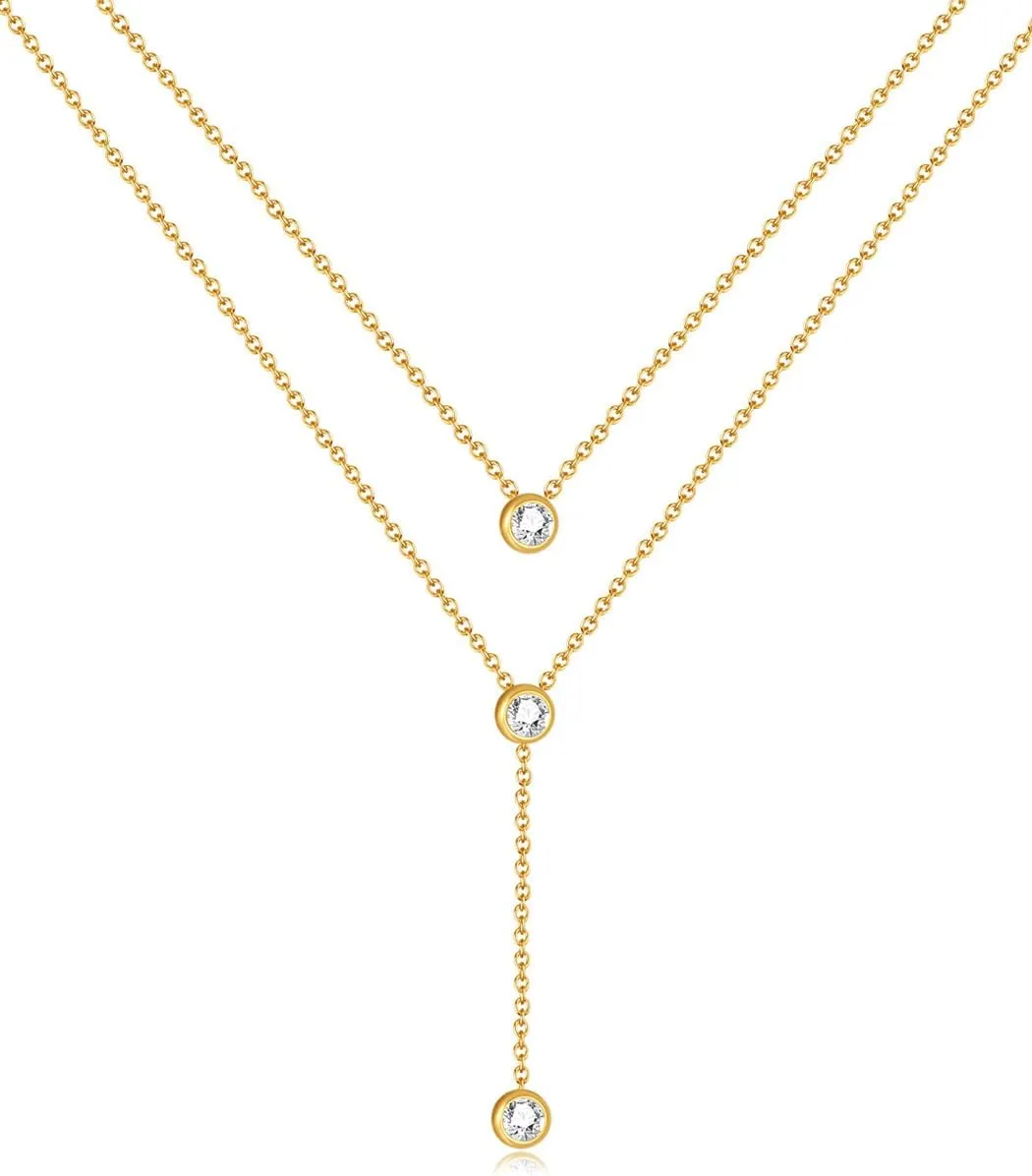 24K Real Gold Plated Necklaces for Women | Initial Dainty Layered Necklace for Women Gold | Choker Necklace Layered Necklaces for Women Gift