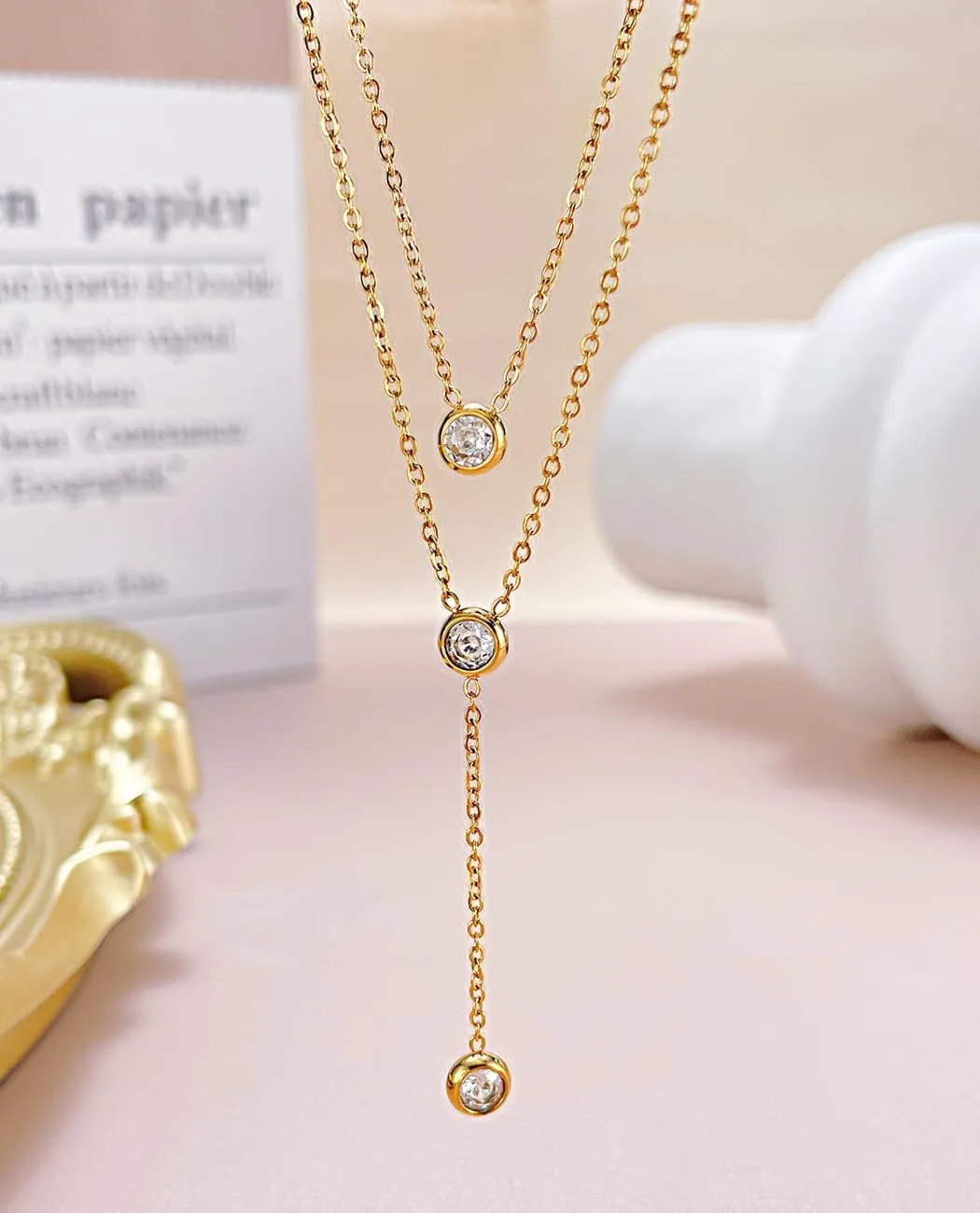 24K Real Gold Plated Necklaces for Women | Initial Dainty Layered Necklace for Women Gold | Choker Necklace Layered Necklaces for Women Gift
