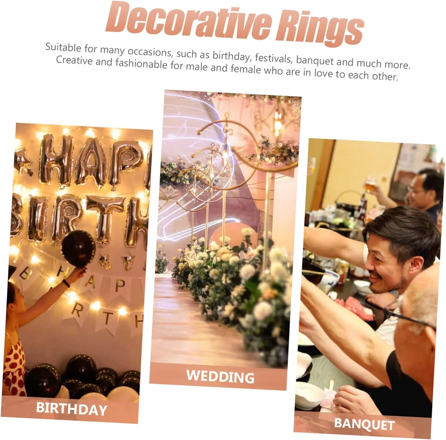 2pcs Couple Ring Wedding Engagement Bands Decorative Finger Rings Trendy Rings Matching Rings for Lovers
