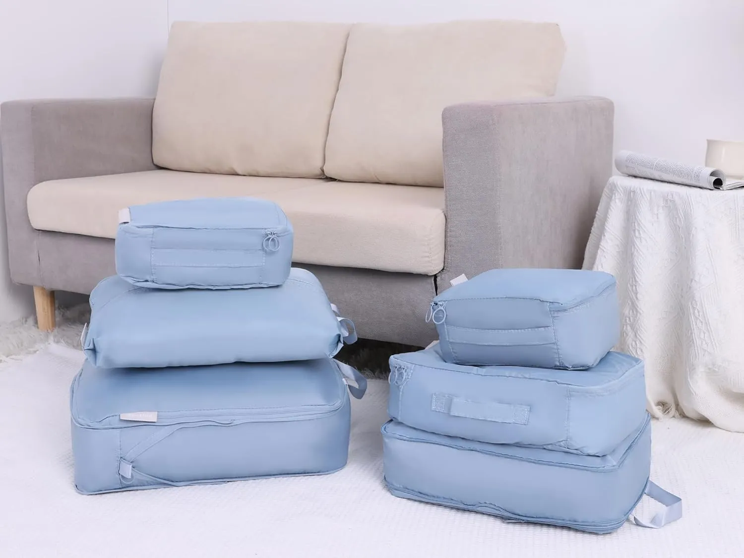 6 Set Travel Bag for Storage,Lightweight Travel Essentials,Travel Accessories for Travel Toiletry Bag Sets 6 Set Blue