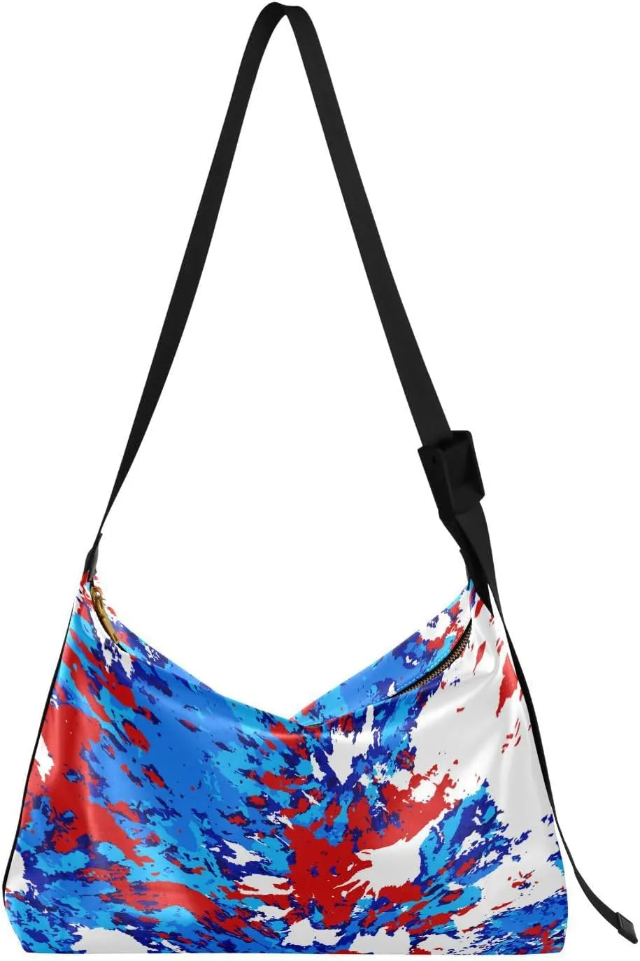 Abstract Tie Dye Hobo Crossbody Bags for Women Leather Large Shoulder Bag Cross Body Camouflage Trendy Womens Tote Bags Handbag for Travel Shopping