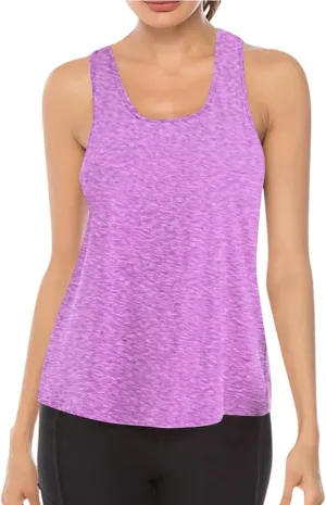 Activewear Tank Tops Sleeveless Workout Vests Cross Back Sports Running Shirts Yoga Tops Home Exercise