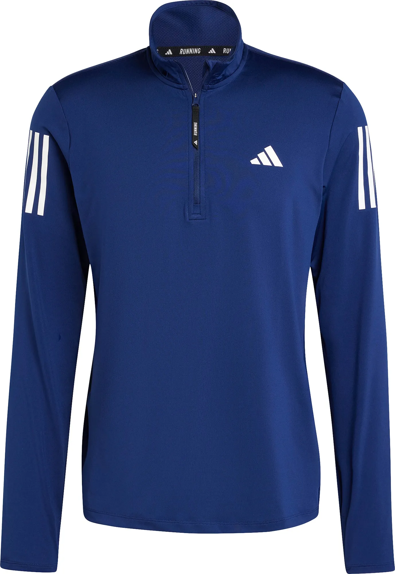 adidas Own The Run Half Zip Long Sleeve Mens Running Top - Blue