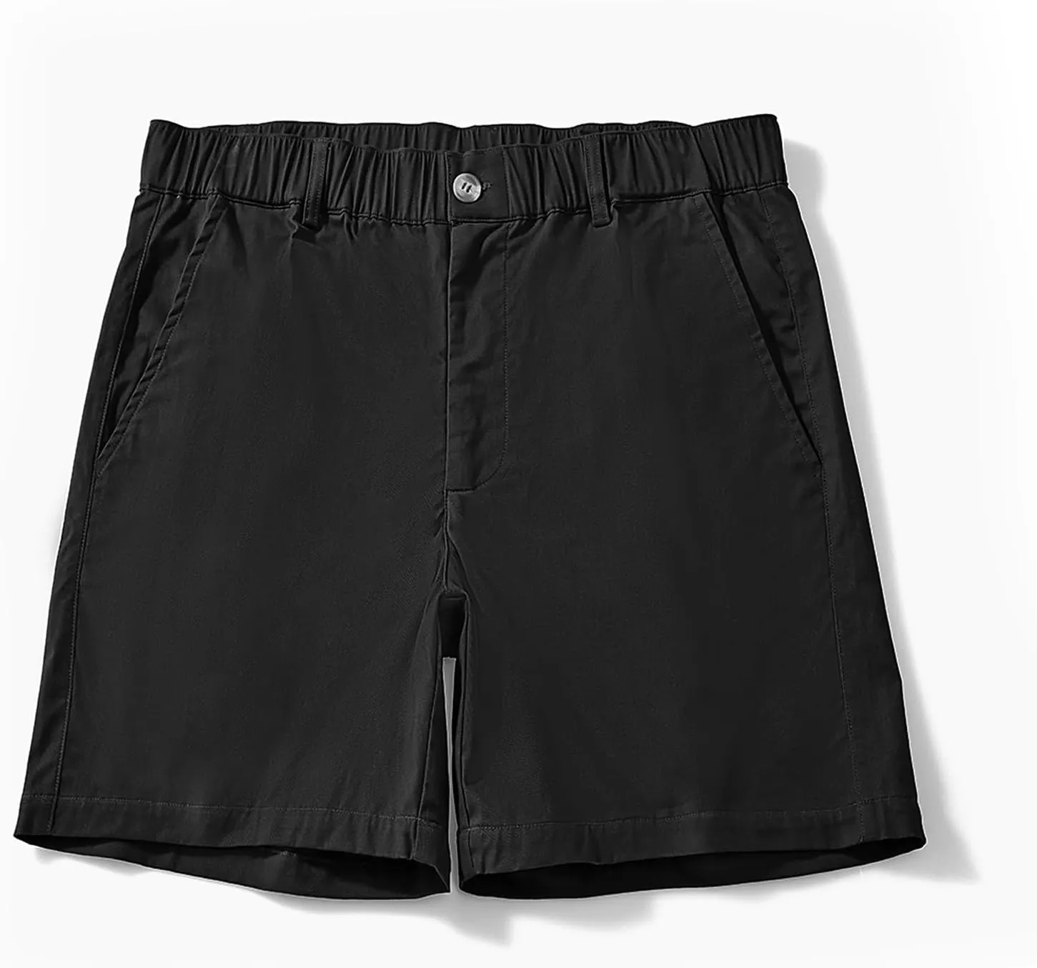 AIMPACT Mens Casual Cotton Shorts Slim Fit Elastic Waist Cargo Shorts 5.5 Inch Inseam with Pockets