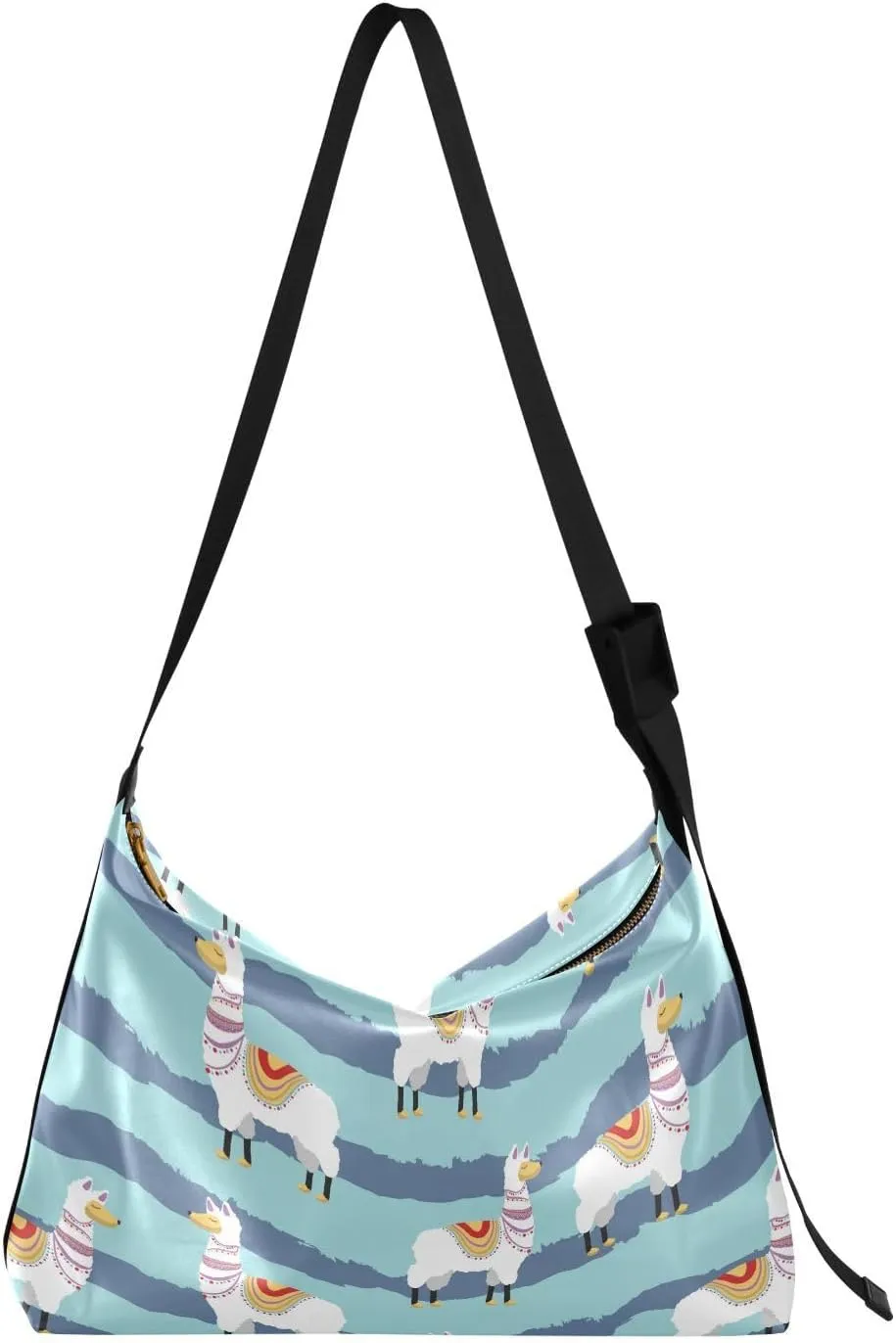 Alpaca Animals Hobo Crossbody Bags for Women Leather Large Shoulder Bag Cross Body Trendy Womens Tote Bags Handbag for Travel Shopping