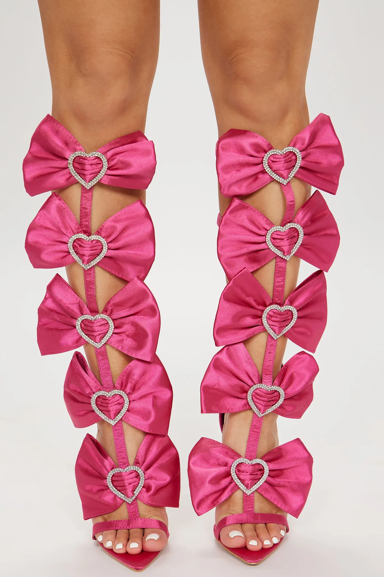 Always A Sweetheart Strappy Heels - Fuchsia