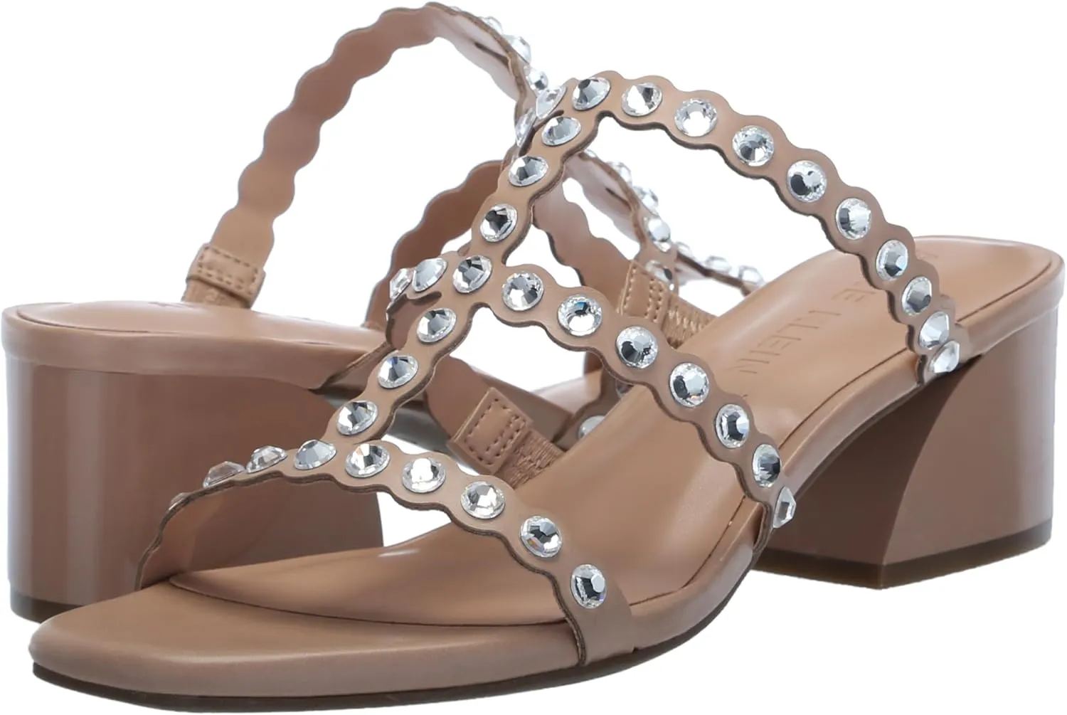 Anne Klein Womens Slip On Padded Insole Block Heel