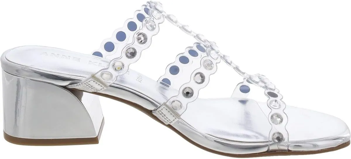 Anne Klein Womens Slip On Padded Insole Block Heel