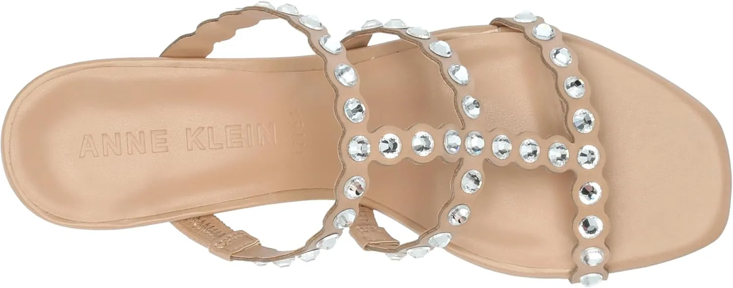 Anne Klein Womens Slip On Padded Insole Block Heel