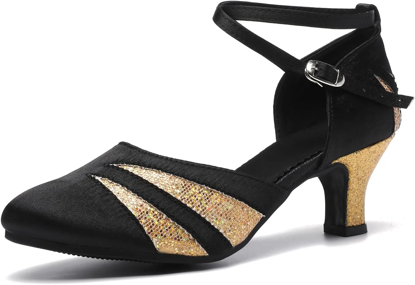 AOQUNFS Women's Latin Dance Shoes Colsed Toe Ballroom Modern Salsa Practice Dance Shoes