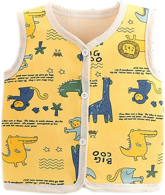 Baby to Toddler Girls Boys Fleece Vests Unisex Infants Sleeveless Waistcoat Fall Winter Spring