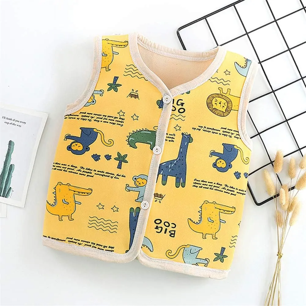 Baby to Toddler Girls Boys Fleece Vests Unisex Infants Sleeveless Waistcoat Fall Winter Spring