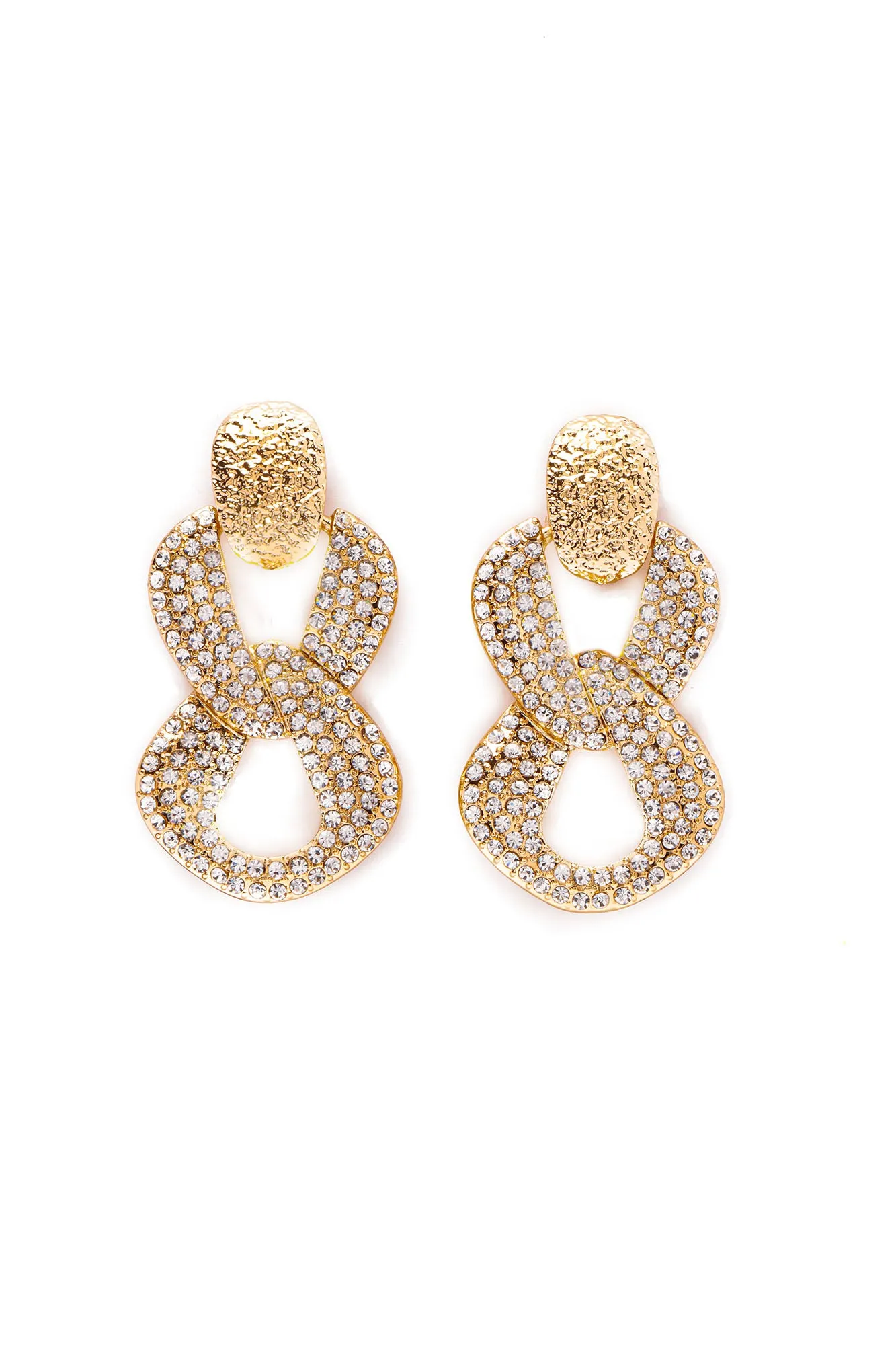 Baddest In The Room Earrings - Gold/Clear
