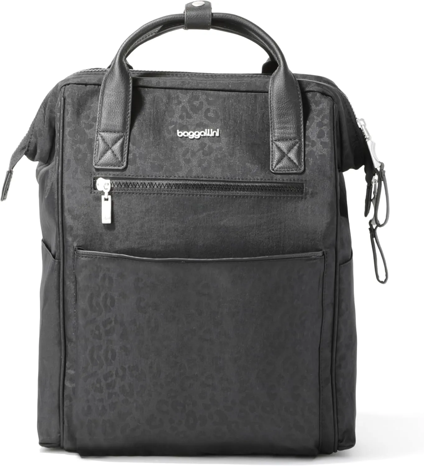 Baggallini Soho Backpack Black Cheetah