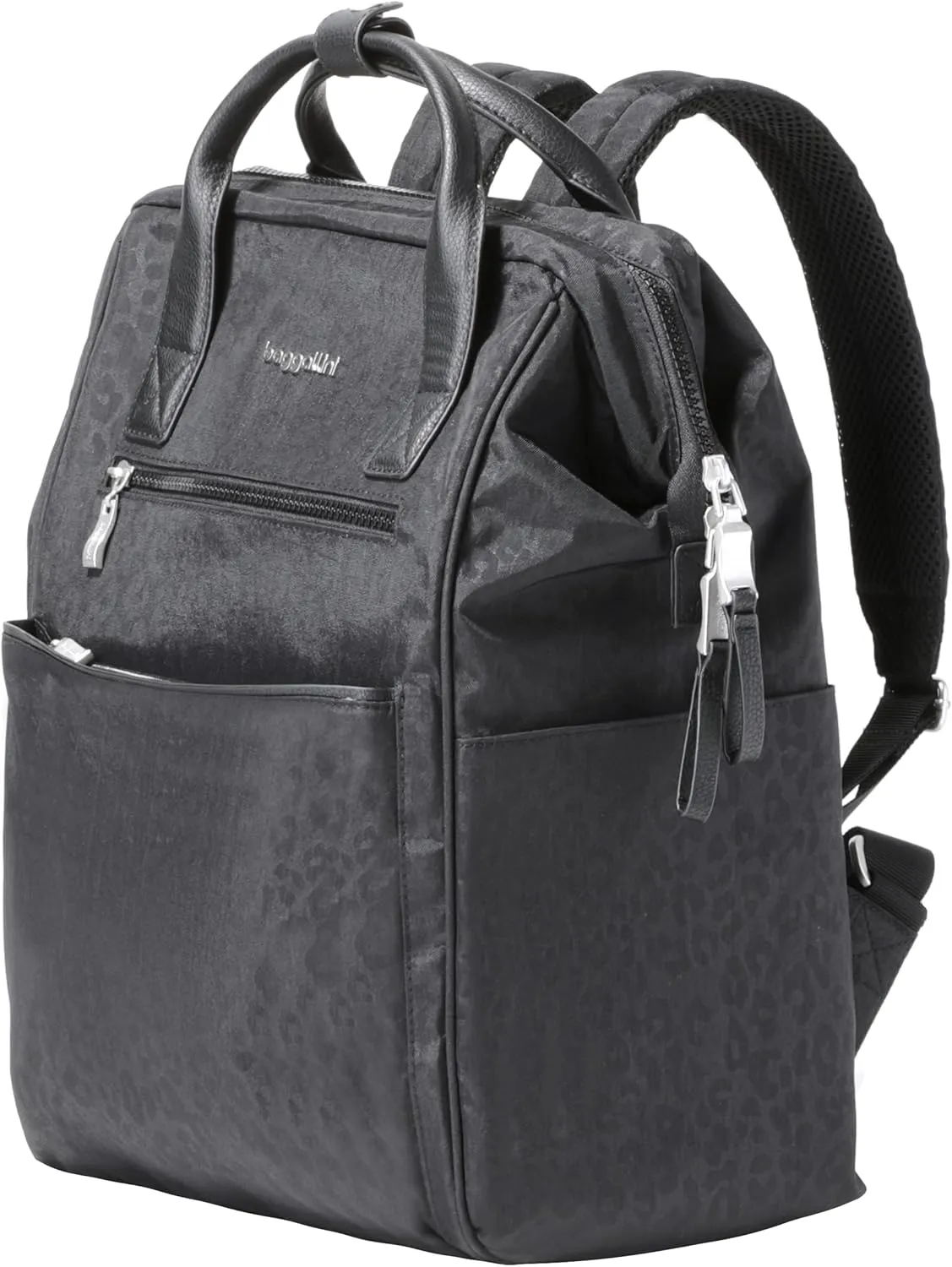 Baggallini Soho Backpack Black Cheetah