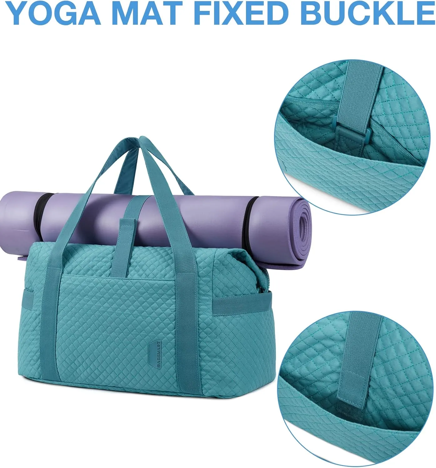 BAGSMART Large Gym Bag with Yoga Mat Buckle, Weekender Overnight Bag for Women, Travel Duffle Bag for Travel Essentials, Carry On Tote Bag Hospital Bag for Labor and Delivery