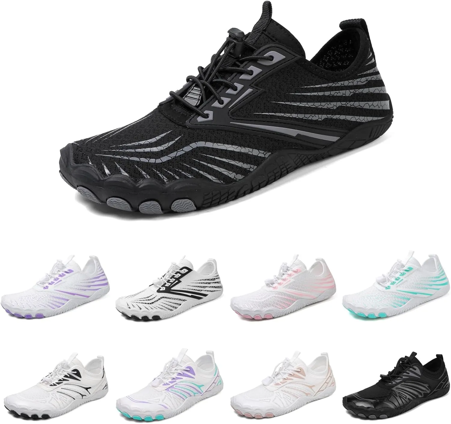 Barefoot Shoes Women Men Non Slip Wide Toe Box Waterproof Running Sneakers Athletic Workout Couple Shoe Hiking Travel Fishing Grounded Footwear Unisex Outdoor Casual Zero Drop Sneaker