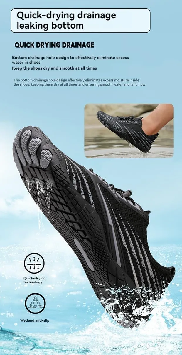 Barefoot Shoes Women Men Non Slip Wide Toe Box Waterproof Running Sneakers Athletic Workout Couple Shoe Hiking Travel Fishing Grounded Footwear Unisex Outdoor Casual Zero Drop Sneaker
