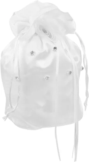 BESPORTBLE Bride Tote Bag for Wedding Bridal Shower Bag Drawstring Bridal Handbag White Wedding
