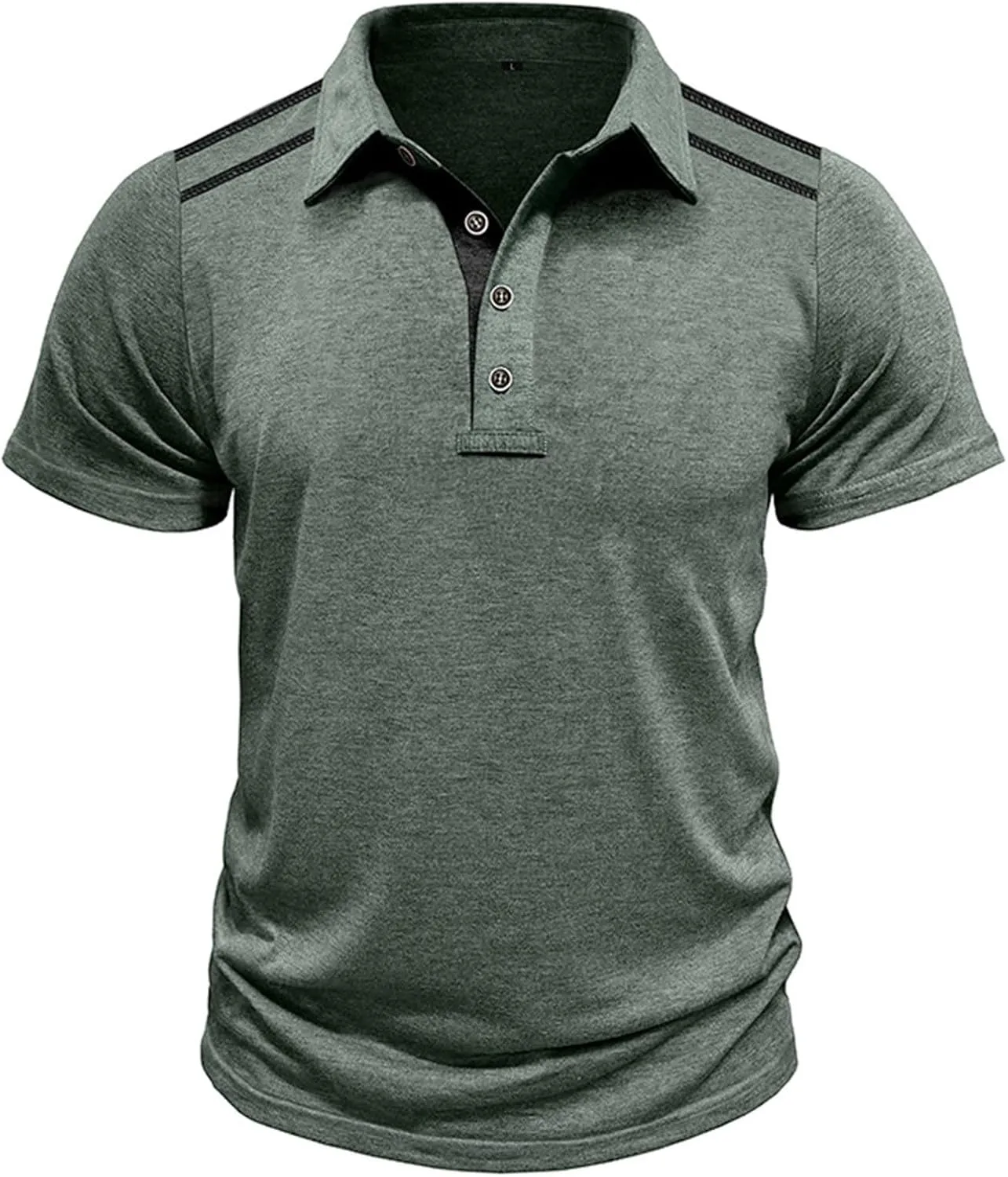 Big and Tall Polo Shirts Men Casual Short Sleeve Golf Tee Trendy Colorblock Henley T Shirt Moisture Wicking Gym Tops