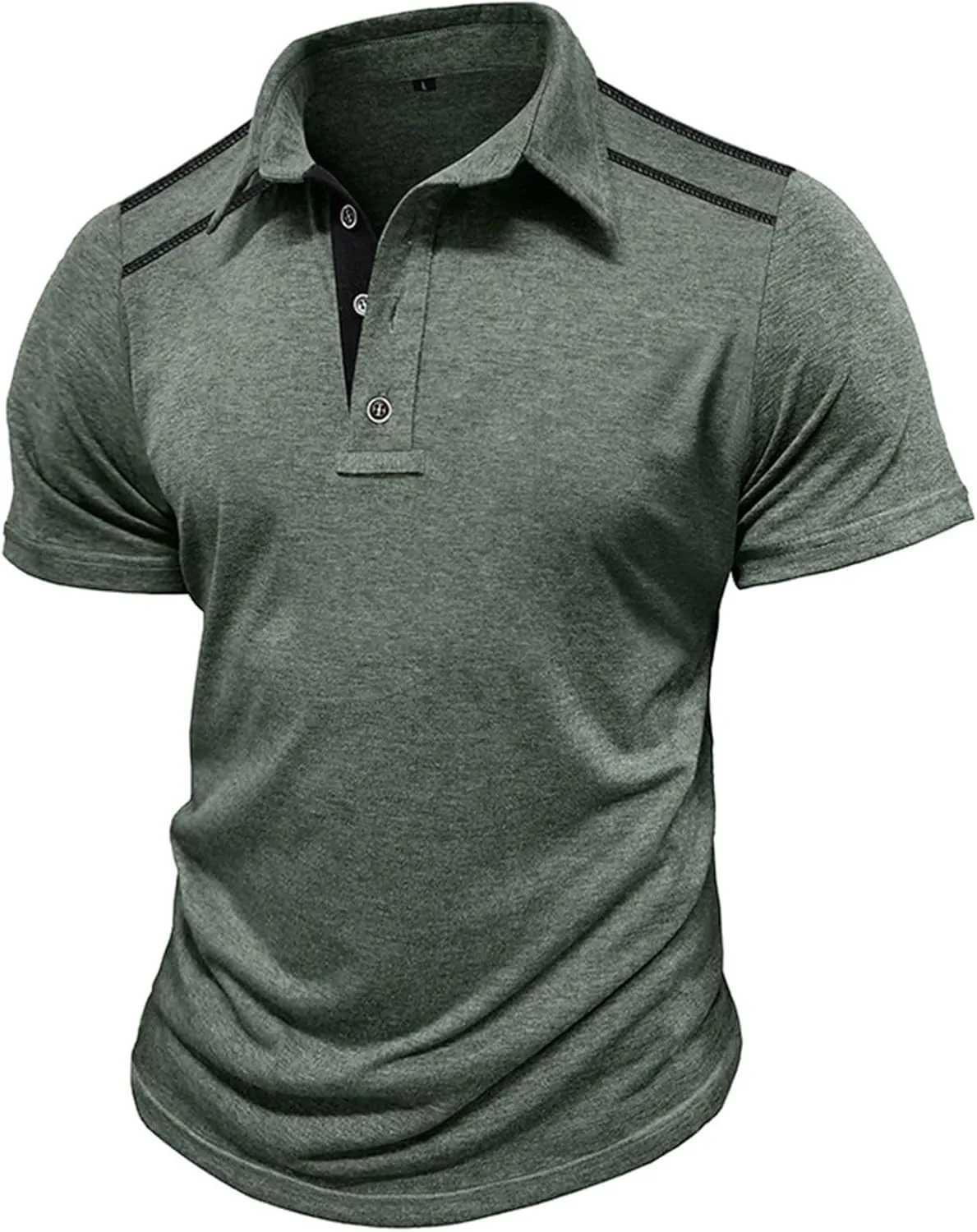 Big and Tall Polo Shirts Men Casual Short Sleeve Golf Tee Trendy Colorblock Henley T Shirt Moisture Wicking Gym Tops