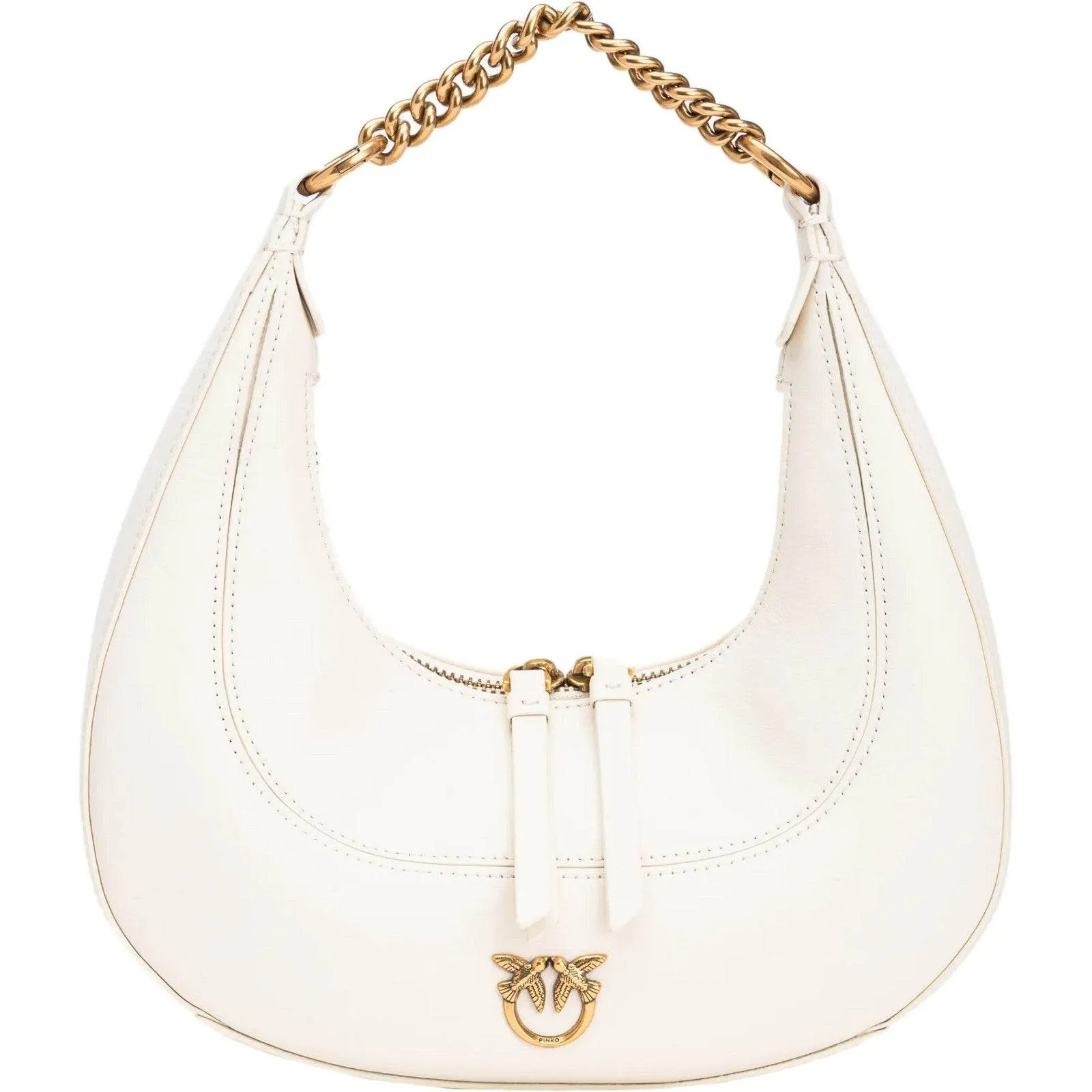 Borse a mano Donna Pinko - Brioche Hobo Mini Vitello Morb - Bianco