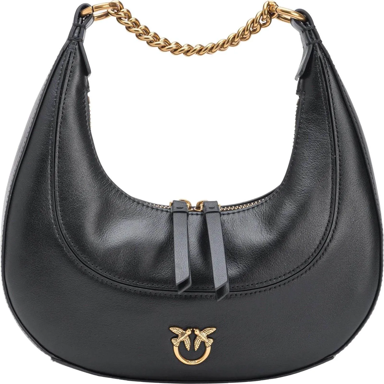 Borse a mano Donna Pinko - Brioche Hobo Mini Vitello Morb - Nero