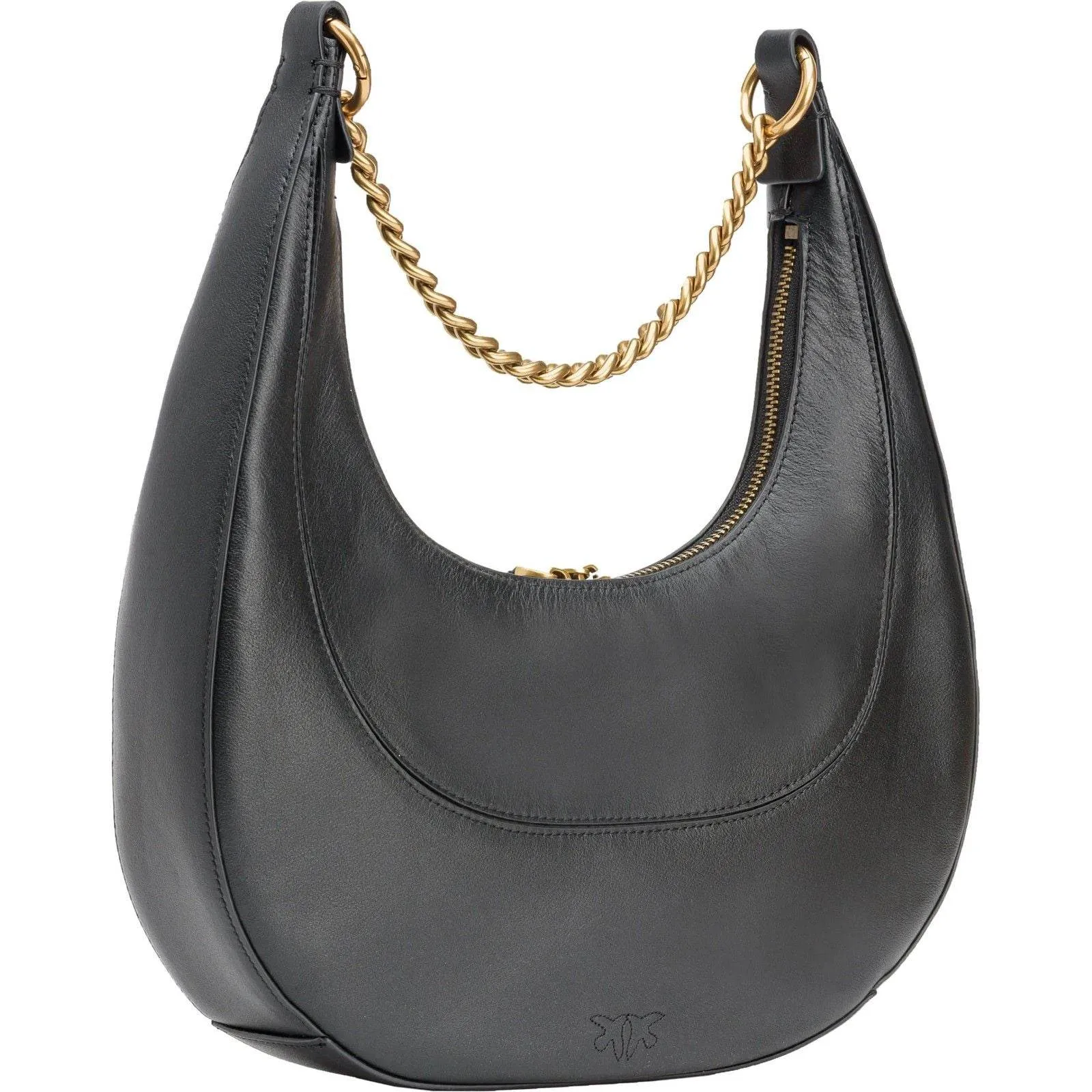 Borse a spalla Donna Pinko - Brioche Hobo Classic Vitello M - Nero