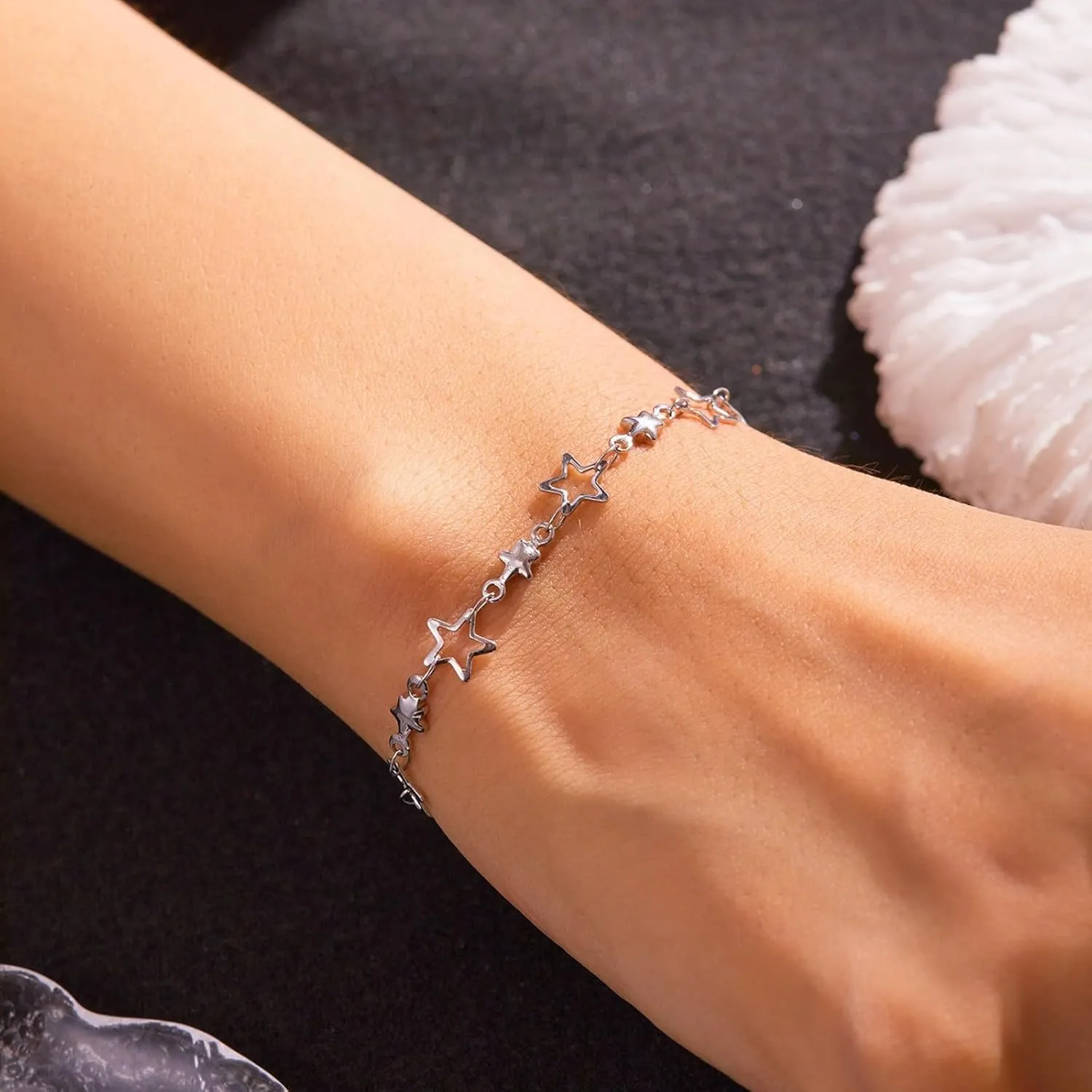 Bracelets for Women Trendy Silver 925 Sterling Silver Charm Link, Birthday Anniversary Jewelry Gifts for Wife Girlfriend Mother