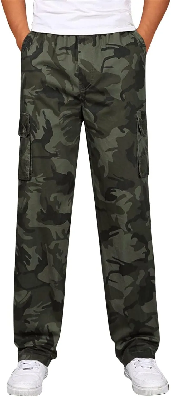 Cargo Pants for Men,Mens Outdoor Sweatpants Lightweight Tactical Pant Hiking Jogger Classic Fit Multi Pockets