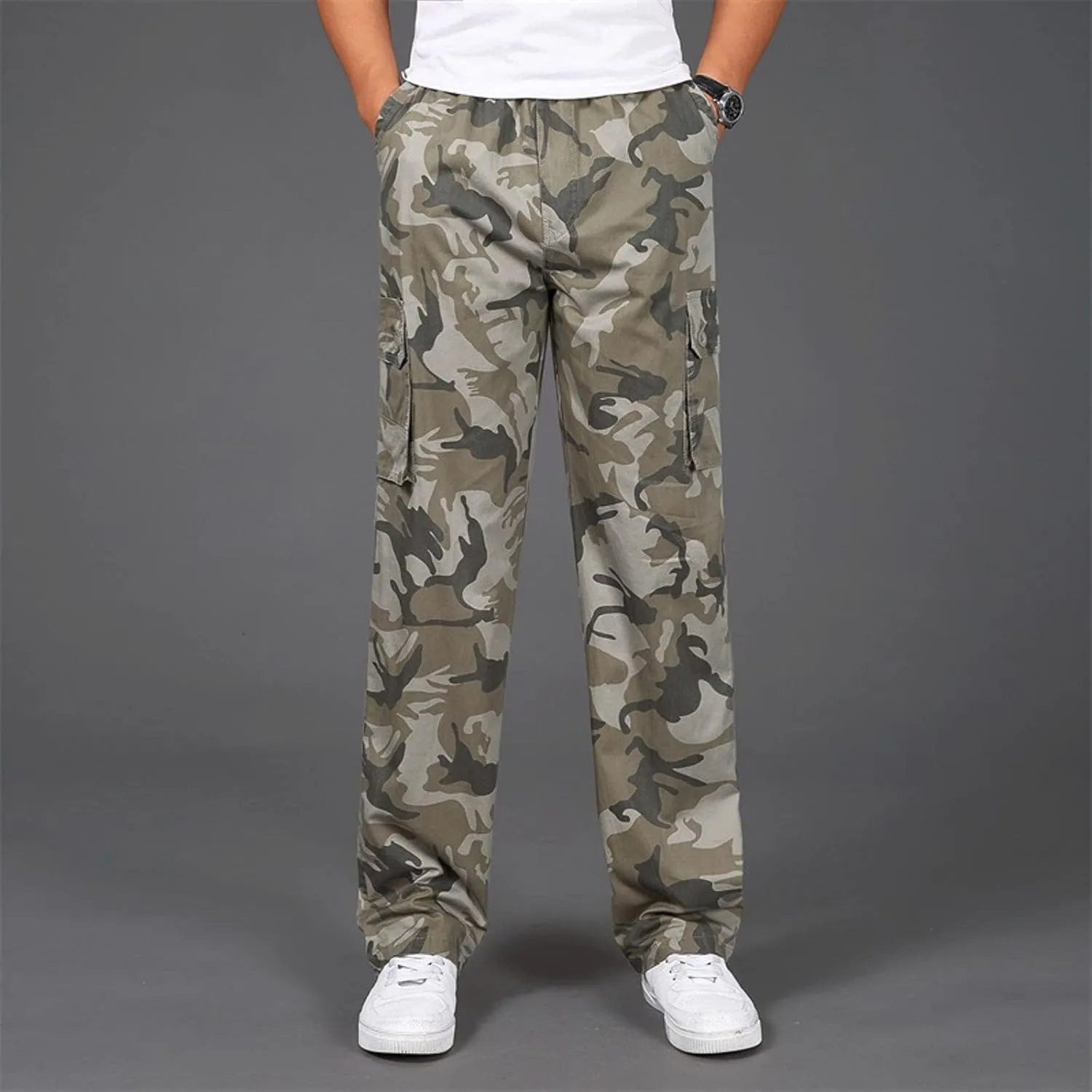 Cargo Pants for Men,Mens Outdoor Sweatpants Lightweight Tactical Pant Hiking Jogger Classic Fit Multi Pockets