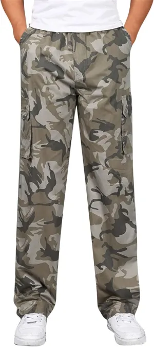 Cargo Pants for Men,Mens Outdoor Sweatpants Lightweight Tactical Pant Hiking Jogger Classic Fit Multi Pockets