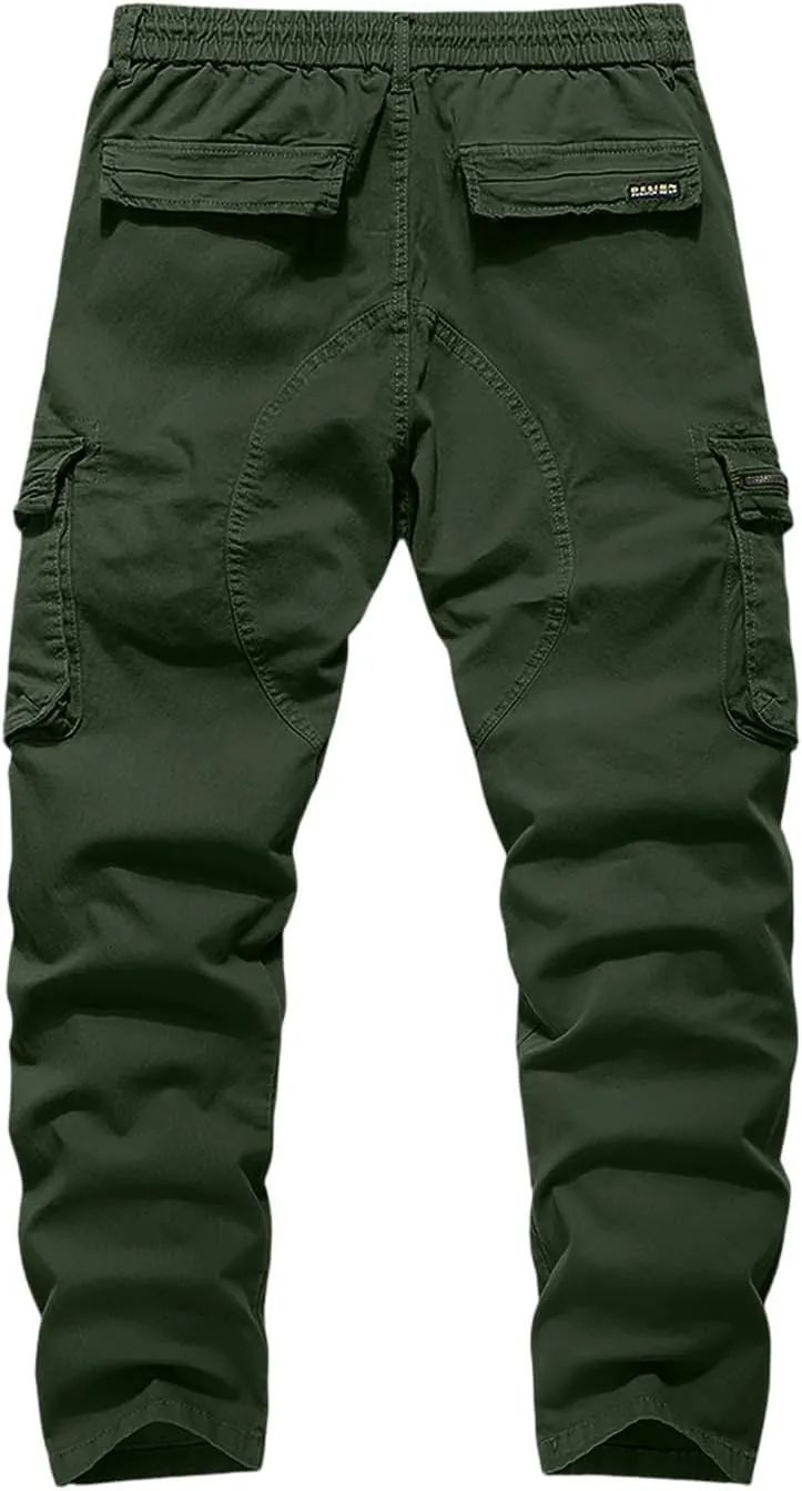 Cargo Work Pants for Men Moisture Wicking Joggers Hunting Stretch Trousers Fishing Scrub Pants Running