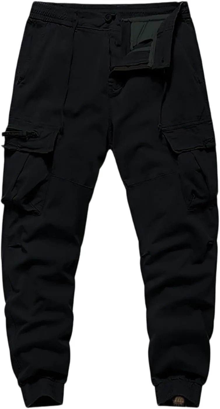 Cargo Work Pants for Men Moisture Wicking Joggers Hunting Stretch Trousers Fishing Scrub Pants Running