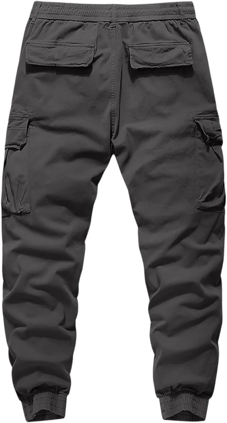 Cargo Work Pants for Men Moisture Wicking Joggers Hunting Stretch Trousers Fishing Scrub Pants Running