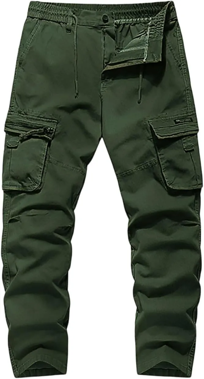 Cargo Work Pants for Men Moisture Wicking Joggers Hunting Stretch Trousers Fishing Scrub Pants Running