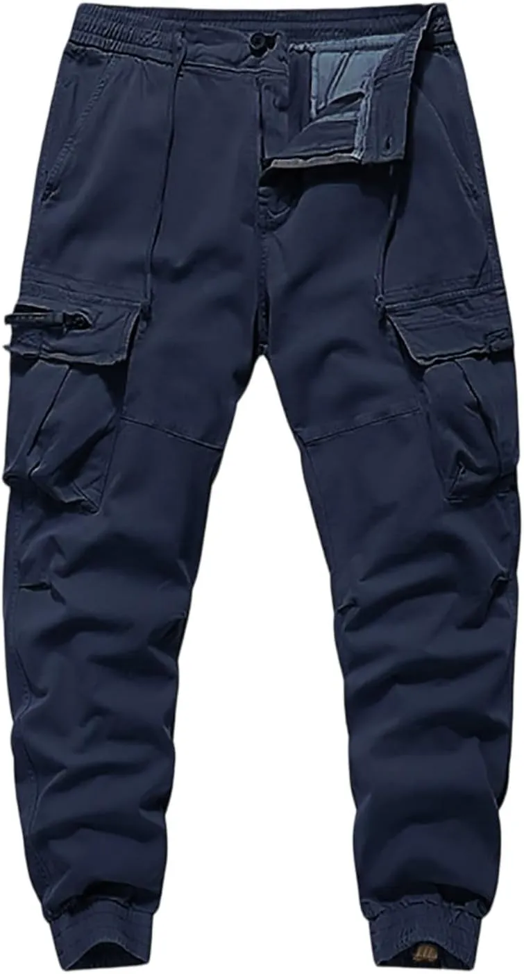 Cargo Work Pants for Men Moisture Wicking Joggers Hunting Stretch Trousers Fishing Scrub Pants Running