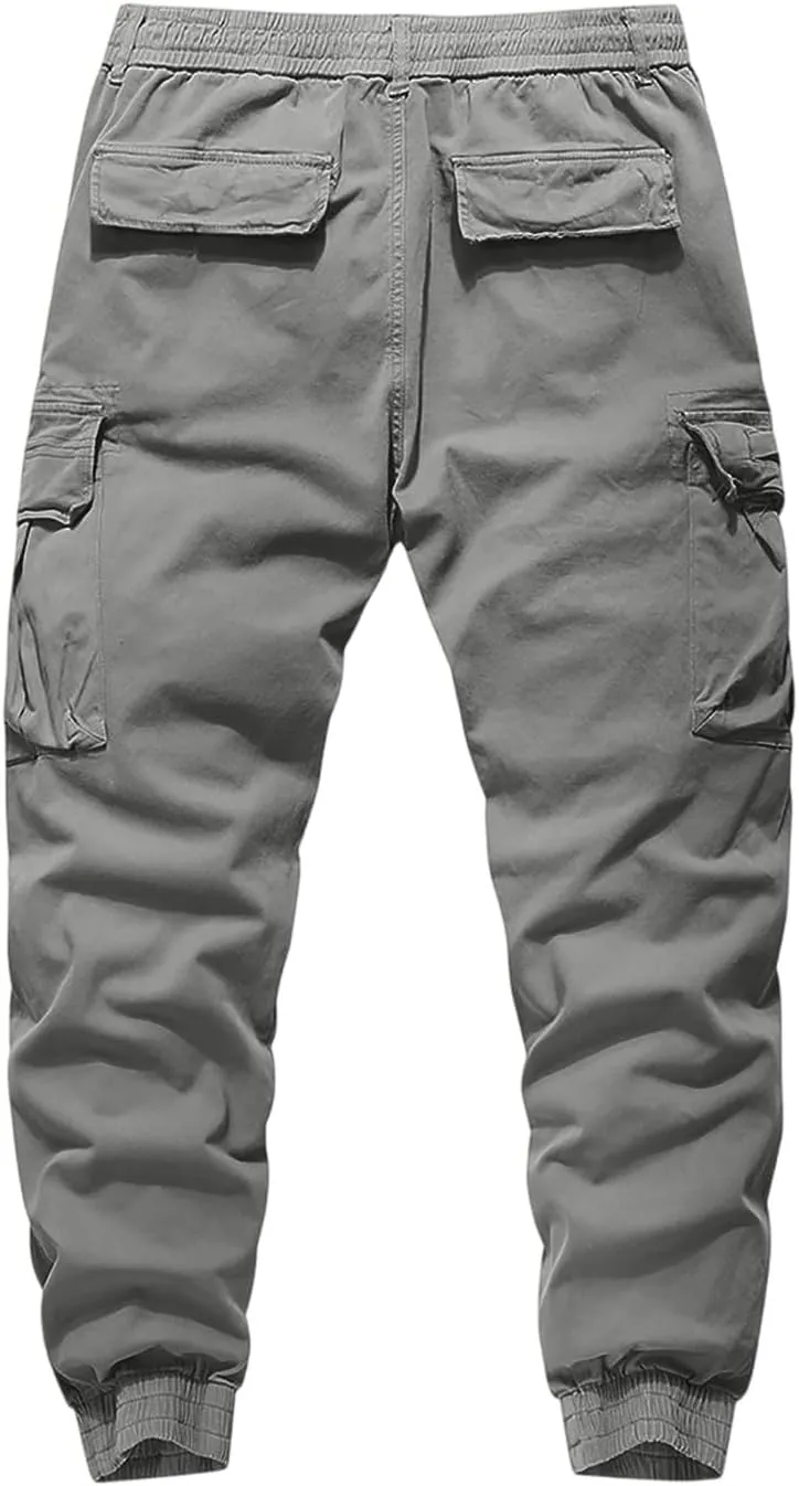 Cargo Work Pants for Men Moisture Wicking Joggers Hunting Stretch Trousers Fishing Scrub Pants Running