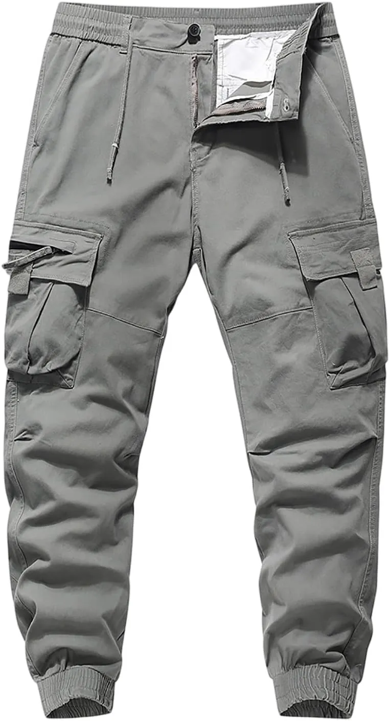 Cargo Work Pants for Men Moisture Wicking Joggers Hunting Stretch Trousers Fishing Scrub Pants Running