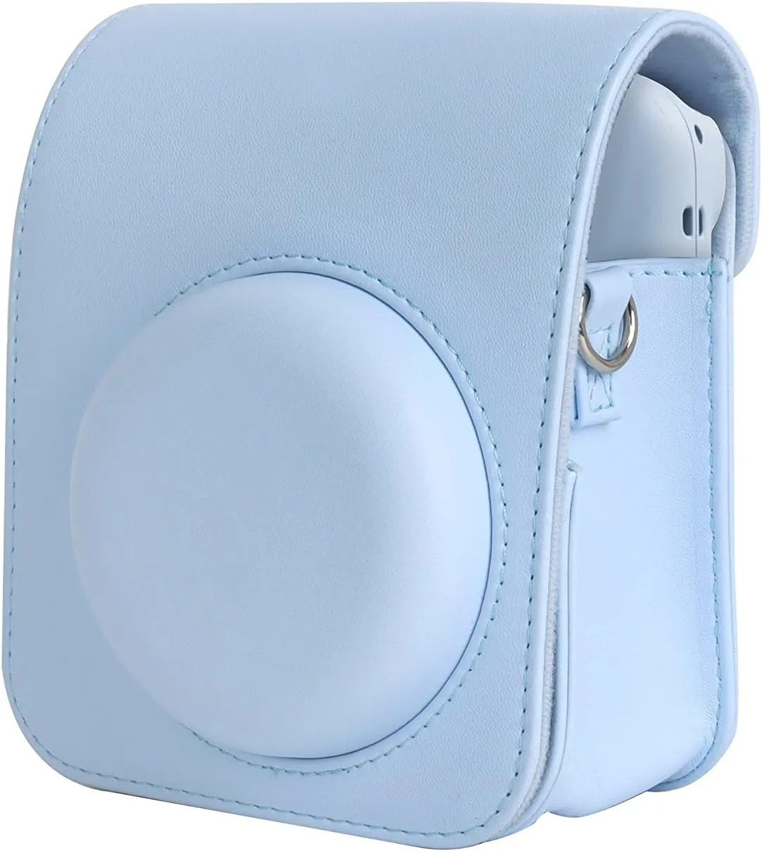 Case Cover for Fujifilm Instax Mini 12 Instant Camera, PU Bag Cover with Removable Strap Camera Case for Fujifilm Instax Mini 12 (Blue)