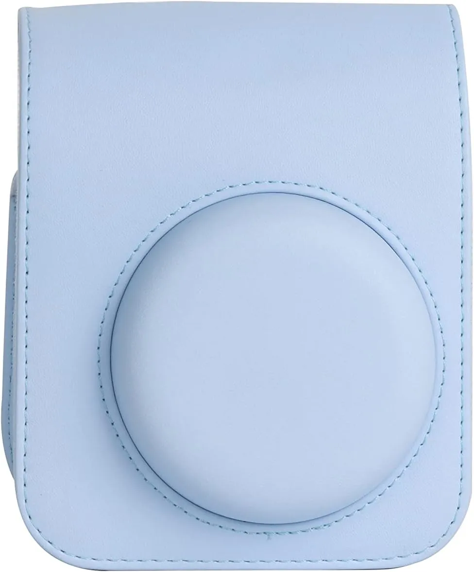 Case Cover for Fujifilm Instax Mini 12 Instant Camera, PU Bag Cover with Removable Strap Camera Case for Fujifilm Instax Mini 12 (Blue)