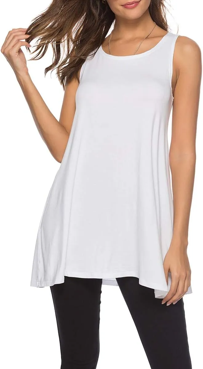 CEASIKERY Women's Sleeveless Tunics Women Flowy Tunic Tank Tops for Leggings