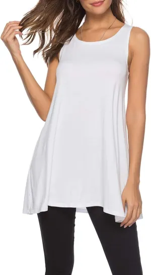 CEASIKERY Women's Sleeveless Tunics Women Flowy Tunic Tank Tops for Leggings