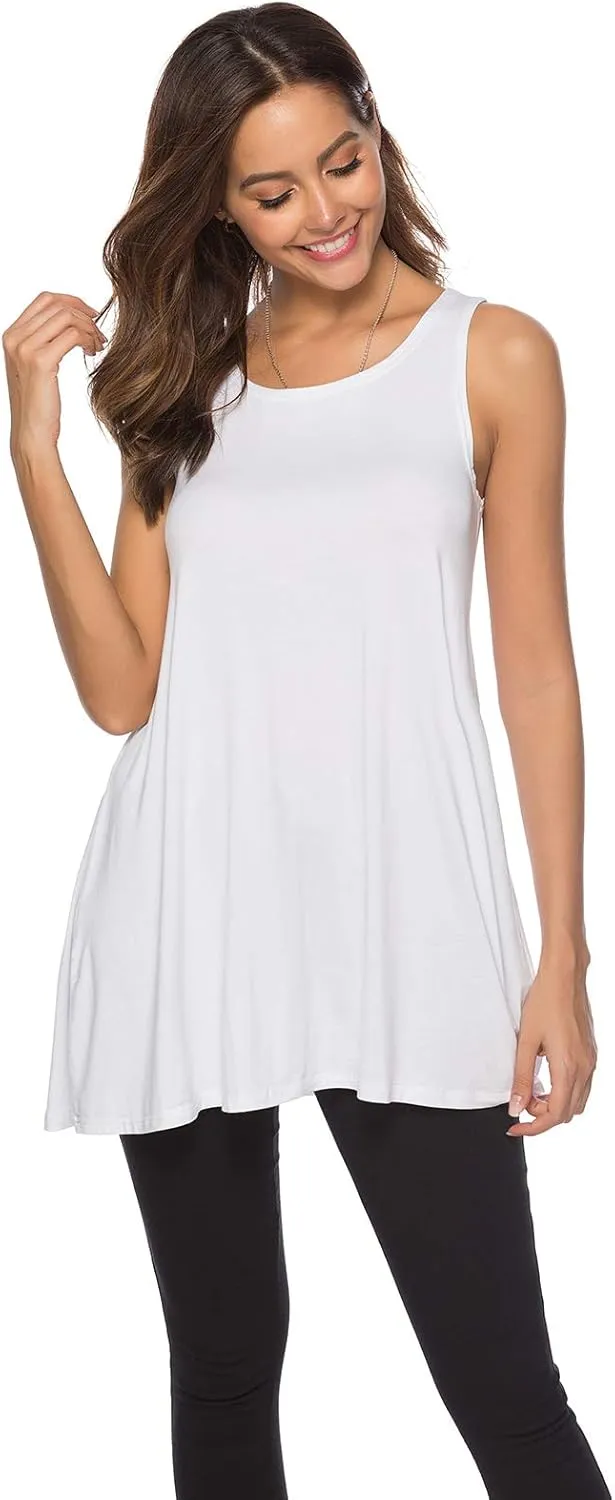 CEASIKERY Women's Sleeveless Tunics Women Flowy Tunic Tank Tops for Leggings