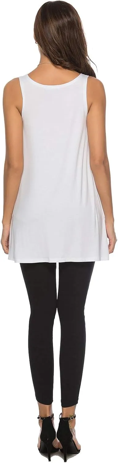 CEASIKERY Women's Sleeveless Tunics Women Flowy Tunic Tank Tops for Leggings