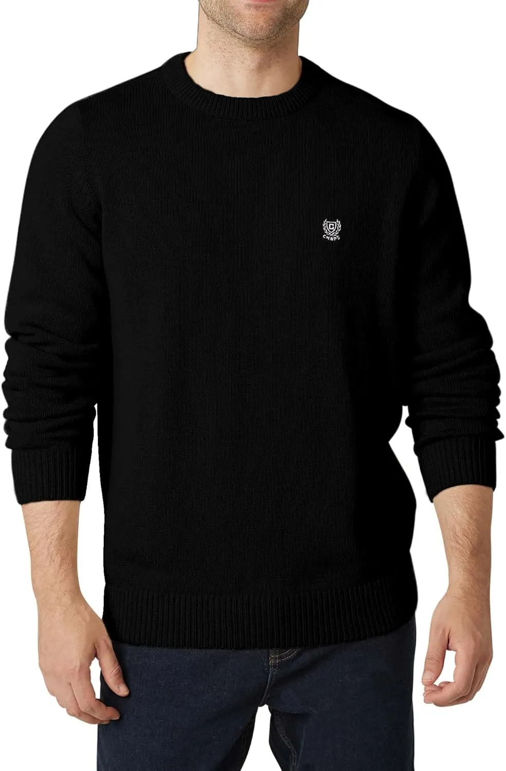 Chaps Men's Sweater - Heavyweight Classic Fit Knitted Cotton Crewneck Pullover Sweater for Men (Sizes: S-2XL)