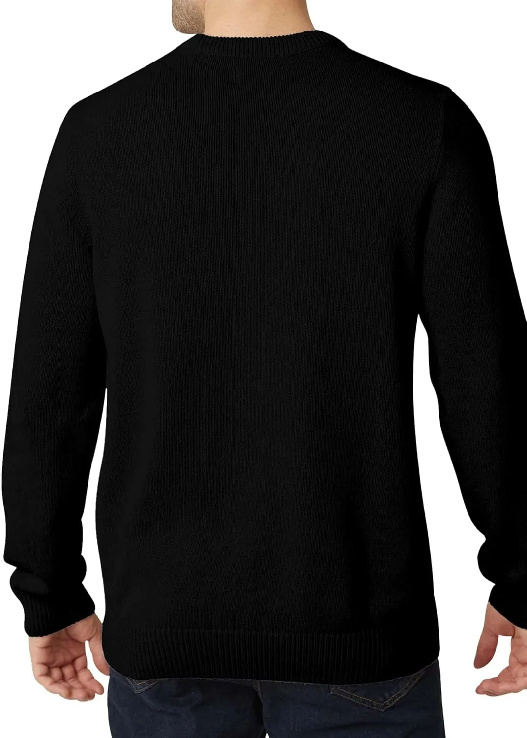 Chaps Men's Sweater - Heavyweight Classic Fit Knitted Cotton Crewneck Pullover Sweater for Men (Sizes: S-2XL)
